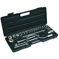 Набор торцевых головок с трещоткой 1/2" 24 ед. (пластиковый кейс) Top Tools 38D260 Set-Tools
