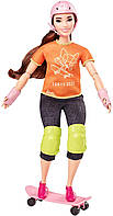 Кукла Барби Скейтбординг Олимпийские игры Токио Barbie Olympic Games Tokyo 2020 Skateboarder Doll GJL78
