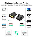 Фірмовий адаптер Ugreen 20124 DVI 24 + 1 до HDMI перехідник Папа Мама 1080P HDTV конвертер DVI роз'єм для ПК, фото 3