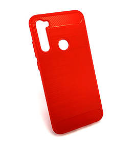 Чохол для Xiaomi Redmi Note 8T накладка силіконовий протиударний Hoco Carbon червоний