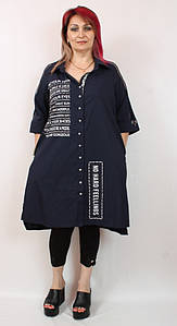 Турецька літня жіноча сорочка великих розмірів 50-64