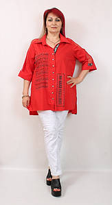 Турецька літня жіноча сорочка великих розмірів 52-64