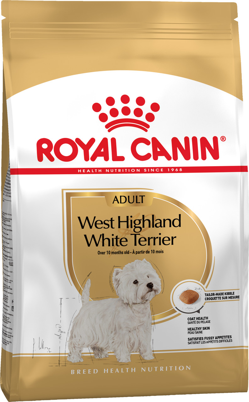 Royal Canin WESTIE ADULT 3 кг — КОРМ ДЛЯ СОБАК ПОРОДИ ВЕСТ-ХАЙЛЕНД-УАЙТ-ТЕР'ЄР У ПОВІТЛІ ВІД 10 МЕСЯЦІВ