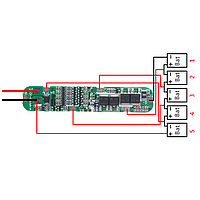 Плата защиты BMS 5S 15A 18-21V для Li-Ion 18650 одноряд.