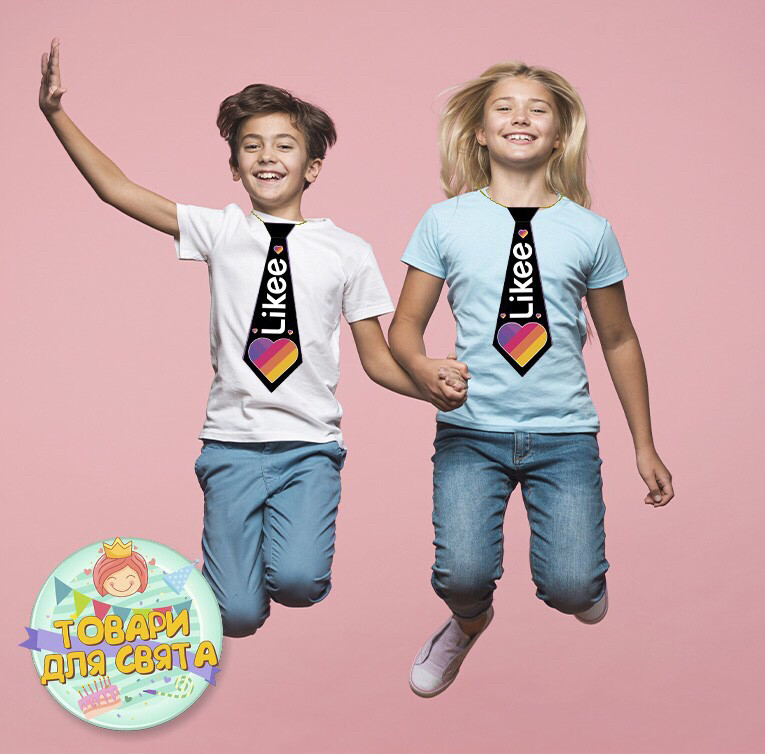 Краватка "Лайки" Тематичний Картон Чорний