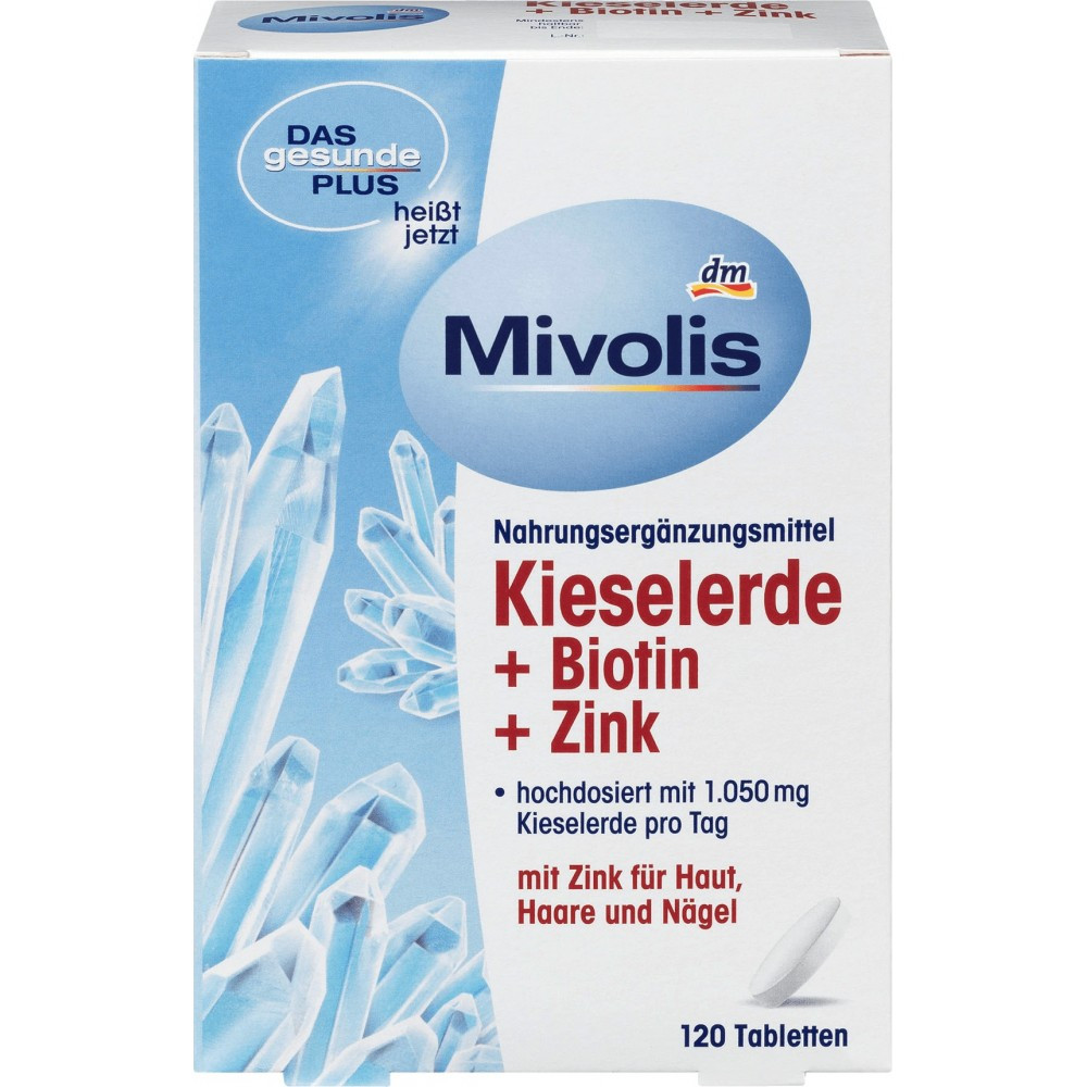 Вітамінний комплекс Mivolis Kieselerde,Zink, Biotin 120 таблеток