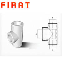 Тройник полипропиленовый редукционный Firat, 40х25х40 мм