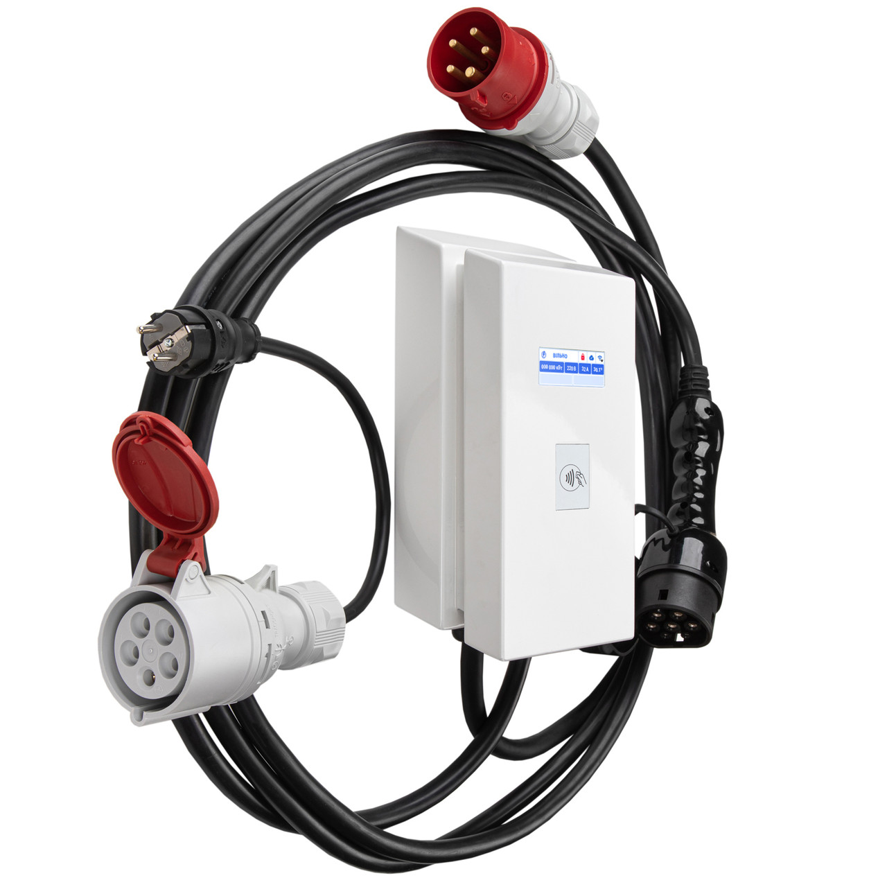 OnCharger Type 2 16A 380В три фази 11 кВт WIFI NFC Зарядна станція для електромобілів (OC3P-16A-Mennekes)