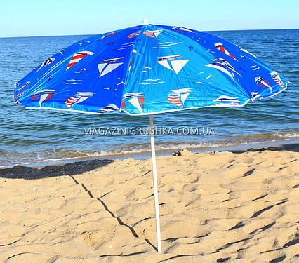Зонт пляжний МН-0037 (діаметр - 1.8 м) - срібло, №1