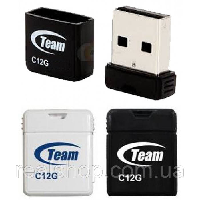 USB флеш накопитель 32Gb Team C12G (TC12G32GB01) Black - фото 2 - id-p1215556089