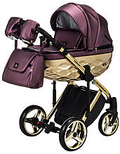 Дитяча коляска Adamex Chantal Polar Star (Gold) шкіра 100% Star 124
