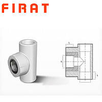 Тройник полипропиленовый с внутренней резьбой (ВР) 32х3/4"х32 Firat