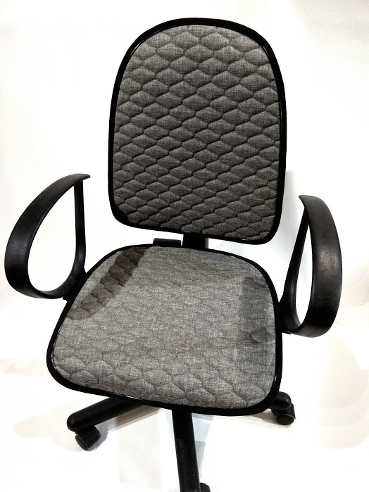 Чохол на офісне крісло сірий світлий тканина