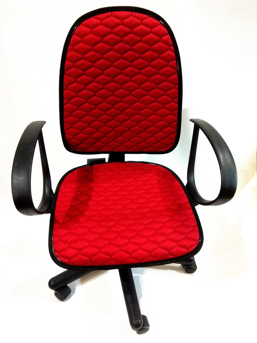 Чохол на офісне крісло червоний тканина