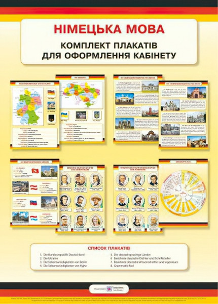 Німецька мова. Комплект плакатів для оформлення кабінетів