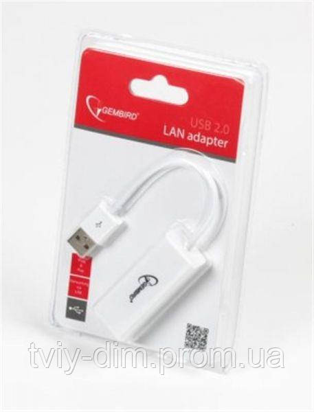 Мережевий адаптер Gembird (NIC-U2-02) USB — Fast Ethernet, білий (код 783547)