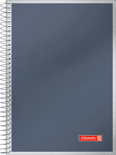 Блокнот Brunnen А5 жорстка обкладинка бічна спіраль 100 аркушів 90 г/м2 у клітинку 106793580