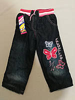 Теплі джинси на хутрі для дівчинки до 3, 4 років