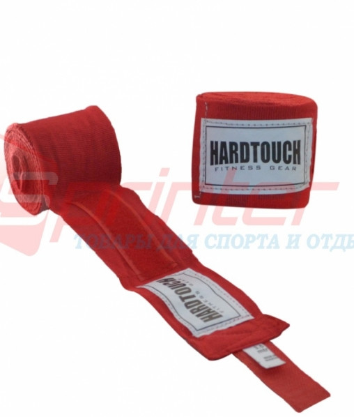 Бинти боксерські бавовна."HARD TOUCH" 4 м. червоні
