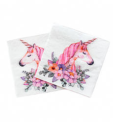 Серветки святкові "Єдиноріг", 20 шт., розмір - 33х33 см, Україна