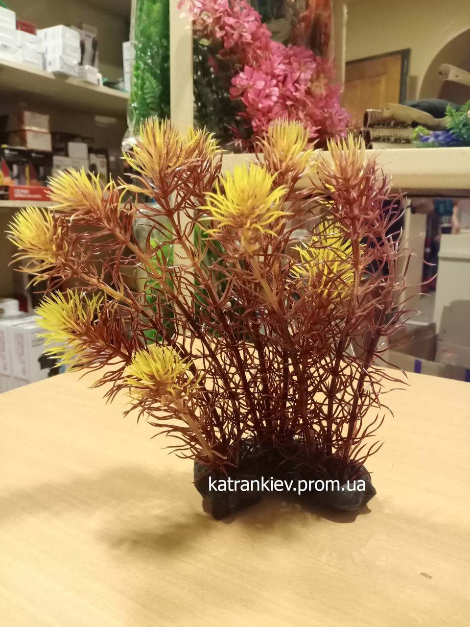 Штучна рослина в акваріум minjiang В42201 (11*15*20 см), фото 1