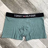 Трусы мужские боксеры хлопок Tommy Hilfiger, размер XL (50-52), оливковые, 03337