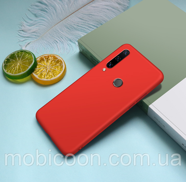 Чохол силіконовий для Huawei Y6p червоний, фото 1