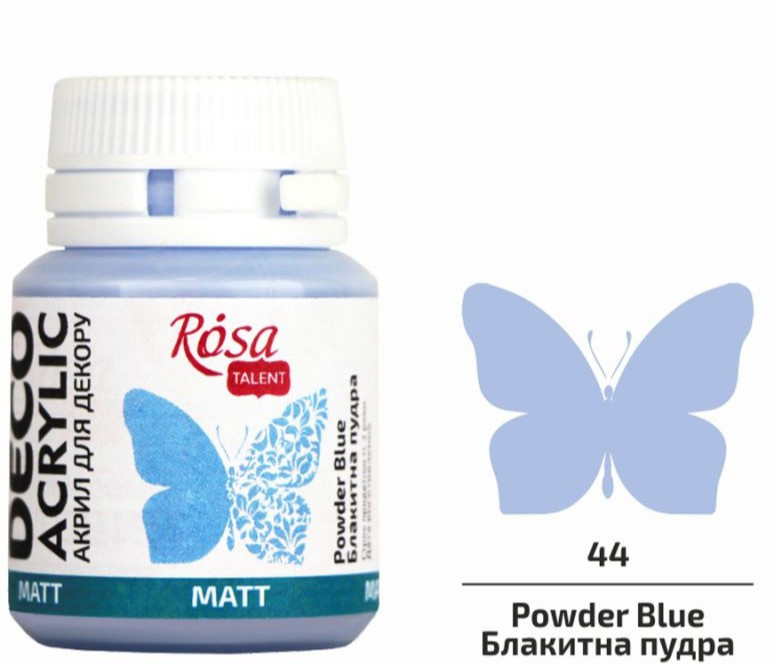 Акрил для декору блакитна пудра матовий 20 мл Rosa Talent, 20044, фото 1