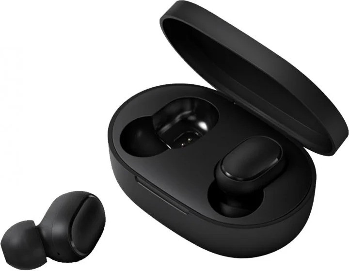 Навушники безпровідні Bluetooth MDR MI Redmi AirDots в кейсі, чорні, фото 1