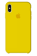 Чехол Silicone Case для iPhone X, Xs желтый (айфон икс, икс ес)