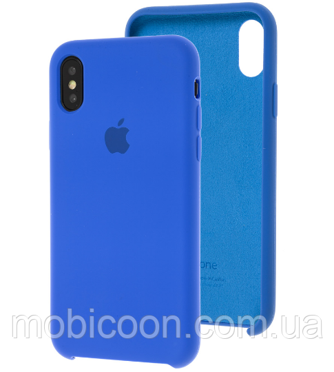 Чохол Silicone Case для iPhone X, Xs синій (айфон ікс, оксид)