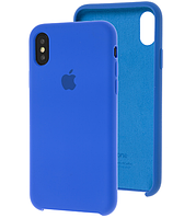 Чехол Silicone Case для iPhone X, Xs синий (айфон икс, икс ес)