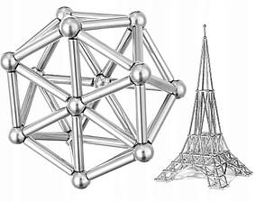 Магнітний конструктор Neo з 36 магнітних паличок і 26 сталевих кульок