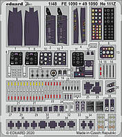 Фототравлені деталі (інтер'єр носової частини) для моделі літака He 111Z (ICM) у масштабі 1/48. EDUARD 49109