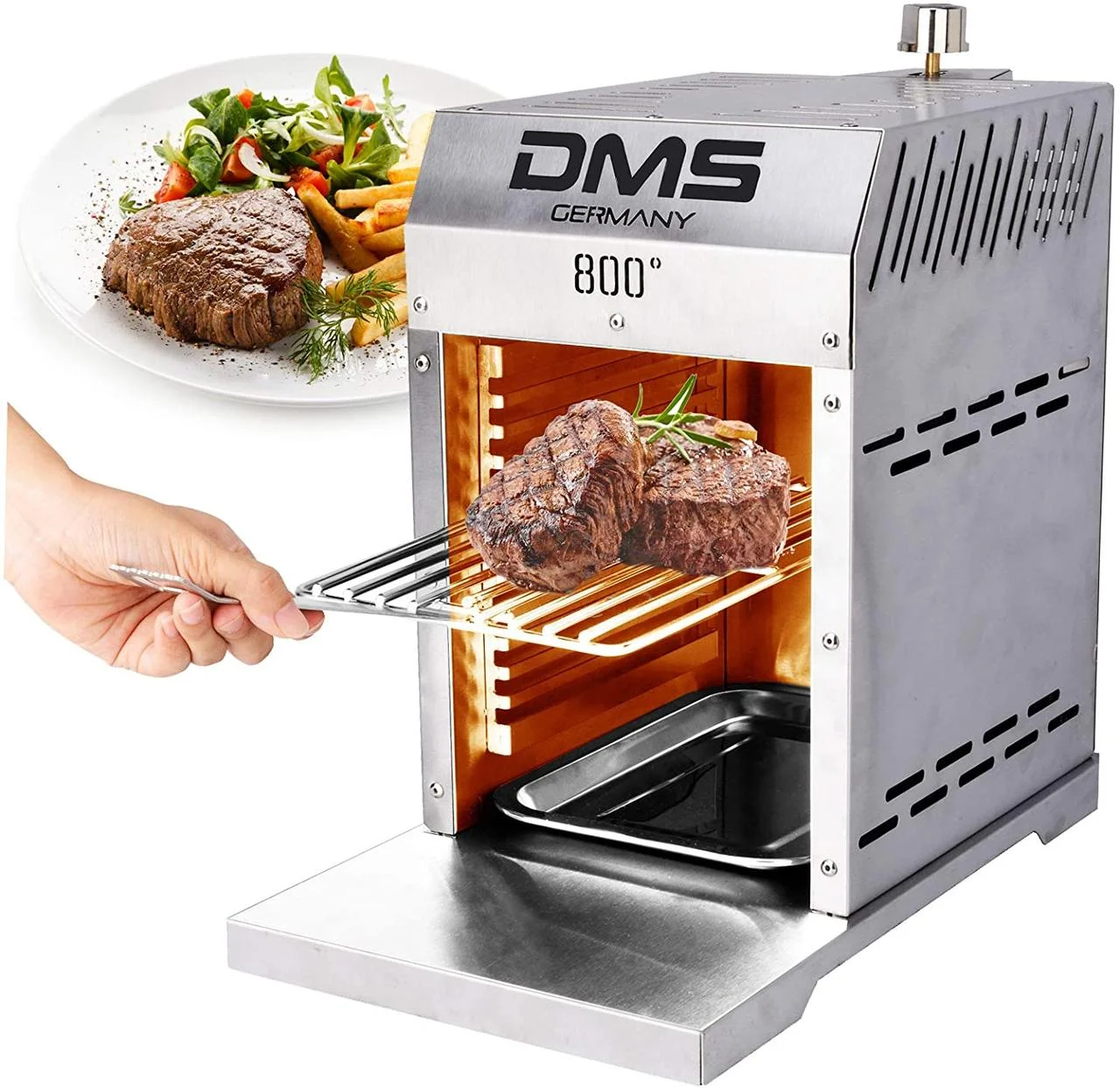 Гриль газовий DMS Bееf Maker (нержавіюча сталь) 800 ° C