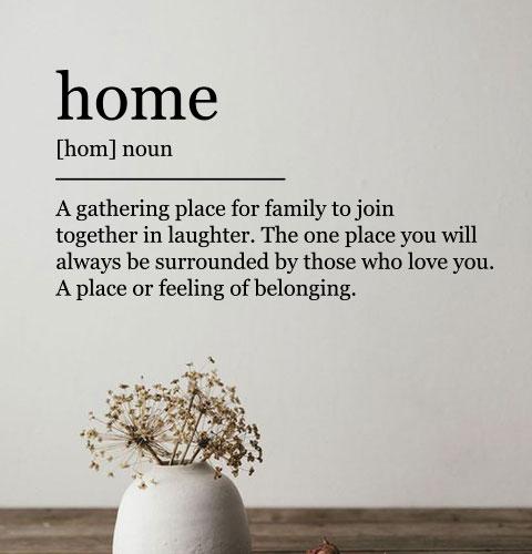 Наклейка на стіну Home a gathering place for family to join together in laughter