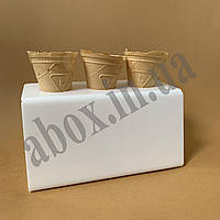 Підставка під морозиво | 3 ріжка | Біла