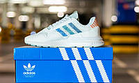 Мужские кроссовки белые Adidas Commonwealth x ZX 500 RM Coastal Living Адидас ЗХ 500