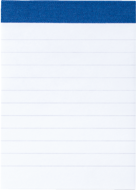 Блокнот Brunnen A5 у лінійку без обкладинки тканинна окантовка синя 50 аркушів 60 г/м2 1055431