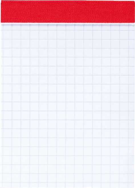 Блокнот Brunnen A5 у клітинку без обкладинки тканинна окантовка червона 50 аркушів 60 г/м2 1055432