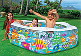 Дитячий надувний басейн Intex,191*178*61 см "Океанський риф".Сімейний,великий, для дому, дачі, для дітей 56493, фото 5