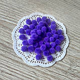 Помпони — кульки фіолетові D — 1 см, 100 шт., фото 2