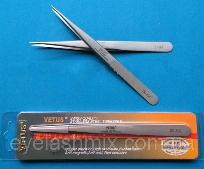 Пінцет для нарощування вій Vetus 00 — SA, фото 1