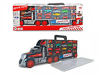 Игровой набор Трейлер перевозчик авто (62 см) 8 машин и вертолет Truck Carry Case Dickie Toys 3749023