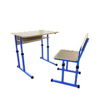 Парта шкільна класична одномісна +стілець (набір шкільний) / Парта шкільна класична одномісна +стілець