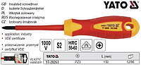 Отвертка изолированная YATO Польша диэлектрическая электрика PZ3х150 мм VDE 1000V YT-28263