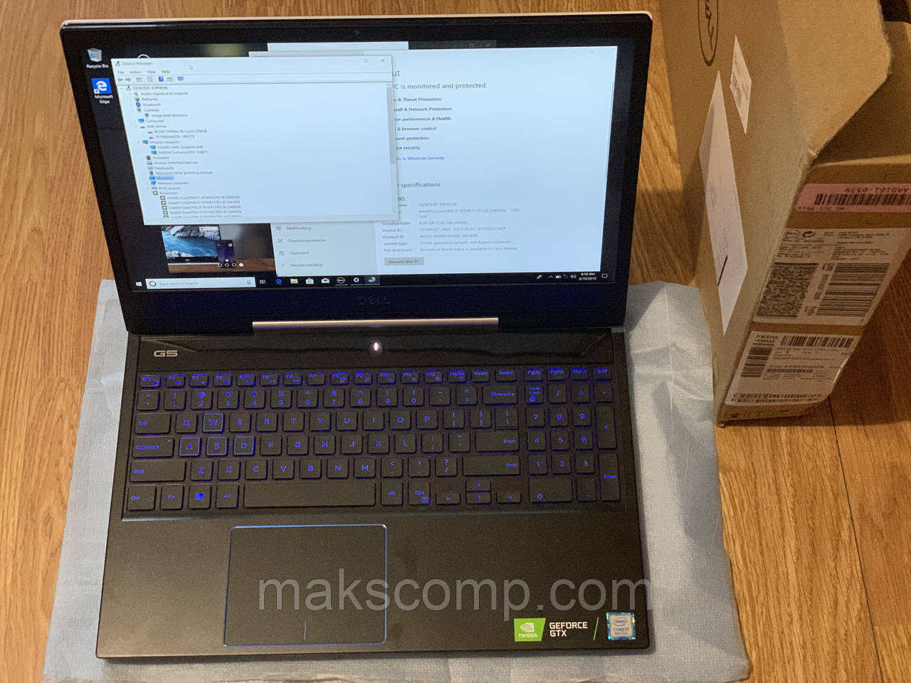 Dell G5 5590 15'6 FHD i7-9750H, NVIDIA 1660 Ti 6GB, 8gb DDR4, 256gb m.2 ssd HDD 1Tb