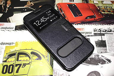 Шкіряний чохол-книжка для Samsung Galaxy A8 A8000 чорний