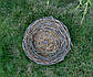 Плетене декоративне гніздо для лелек, для саду, декору з лози діаметром 41 см, фото 3