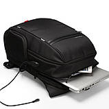 Рюкзак міський Kingsons KS3140W Black 15.6" вологостійкий з USB роз'ємом для ігрових ноутбуків подорожей, фото 4